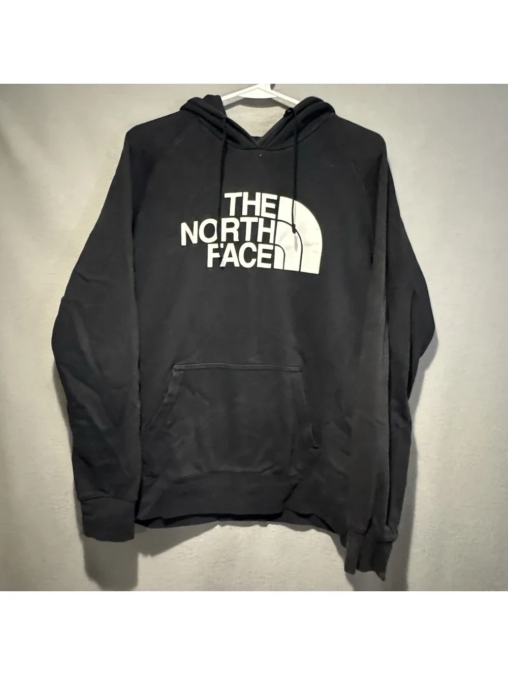 The North Face Half Dome Pullover Hoodie Large Logo Mens Medium Black Cotton